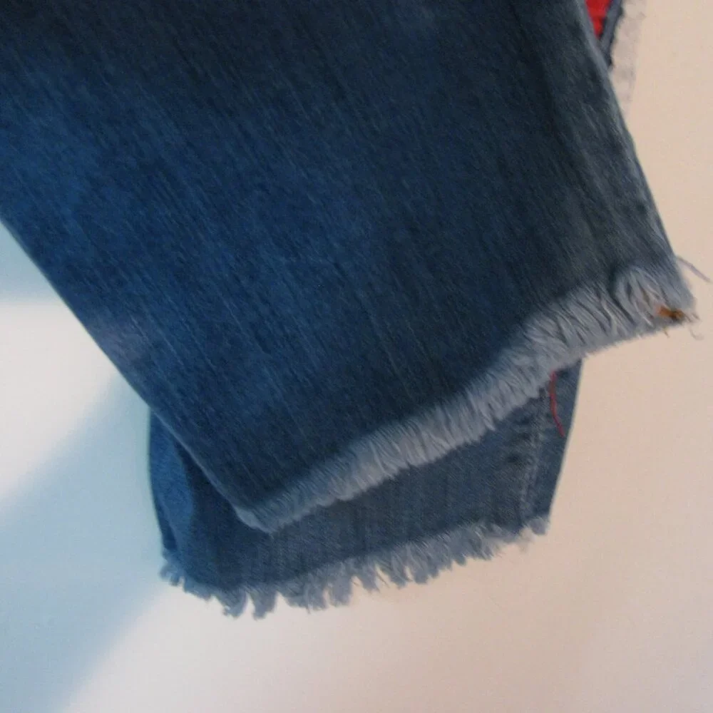 Ms Cello Jeans Size 22 Plus Casual Destroyed Ripped Fringe Hems Stripe  Striping - Picture 6 of 6